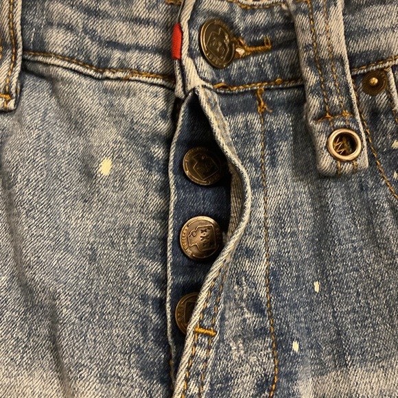 Smuggler's Moon Men's Distressed Button Up Blue Jeans Size 32x32 - Picture 3 of 14